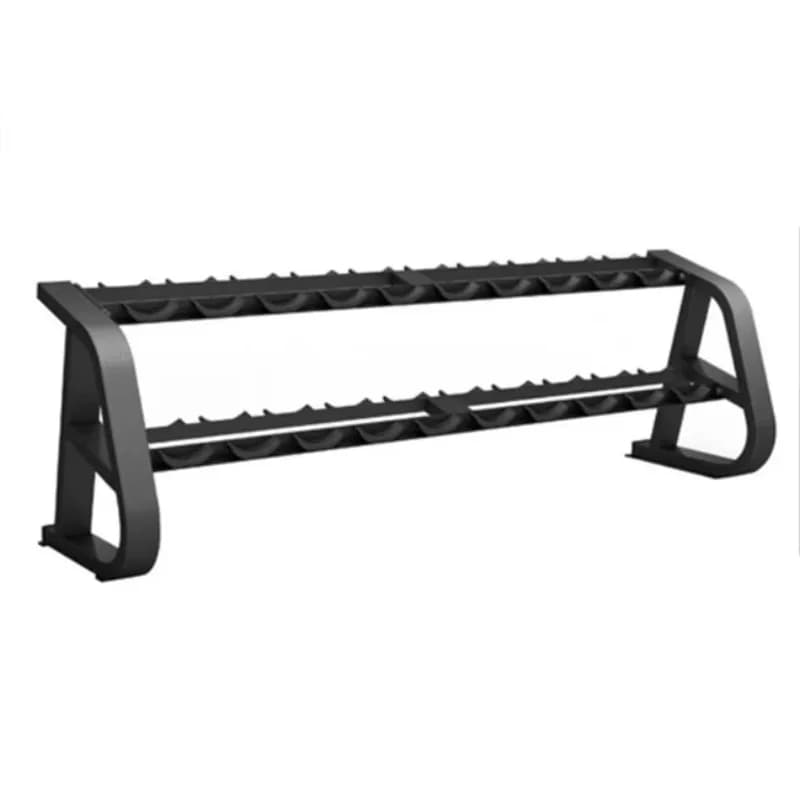 New 2-Tier Home Gym Dumbbell Storage Rack Modern Design Durable Material For Indoor Fitness Training Equipment Annual Hot Sale