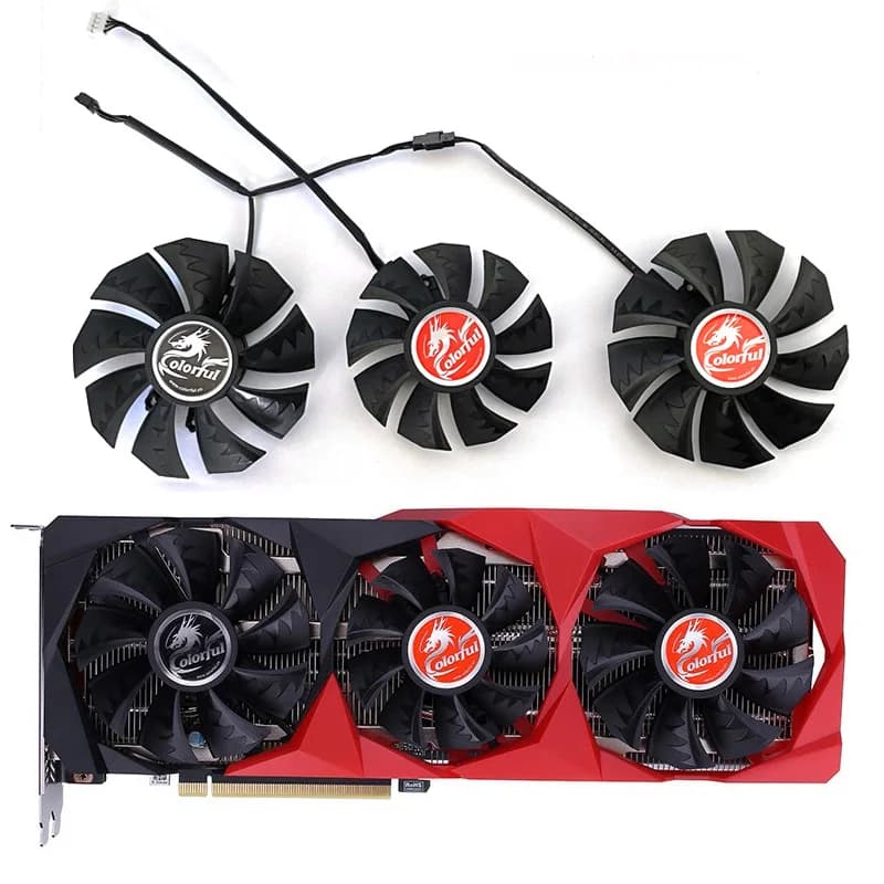Ventola di Raffreddamento Colorata per Scheda Video GeForce RTX 3060 3070 3080 Ti 3090 NB 12G-V, Ventola di Ricambio da 87MM per RTX3090