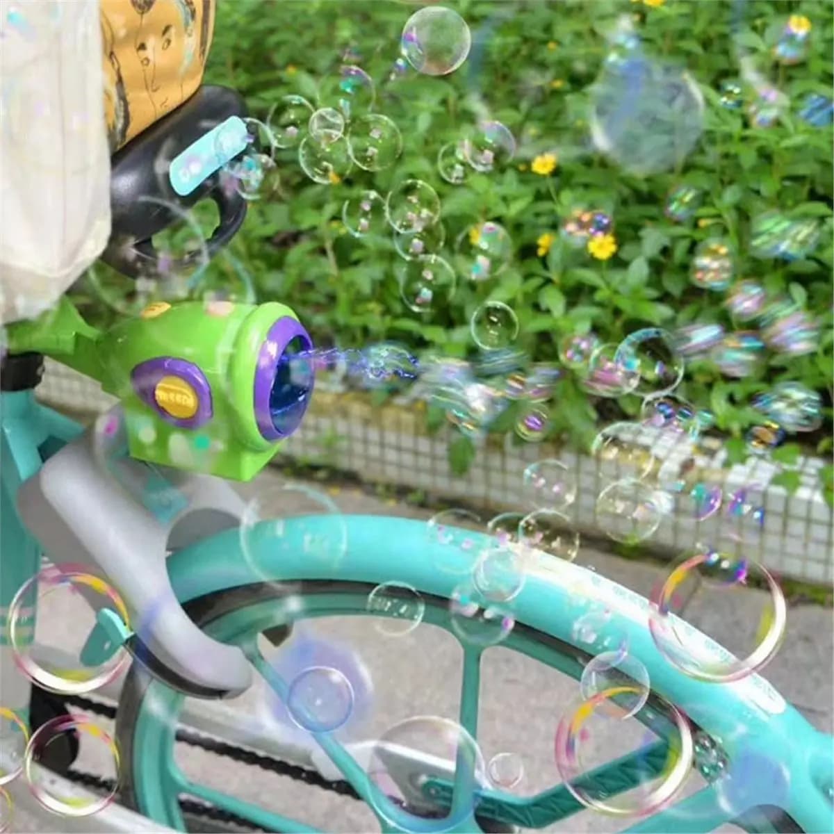 【COUNTDOWN DEAL】 Bike Mounted Bubble Machine Automatic Light Bubble Machines for Bicycles Children Adult Outdoor Fun Toy Kids