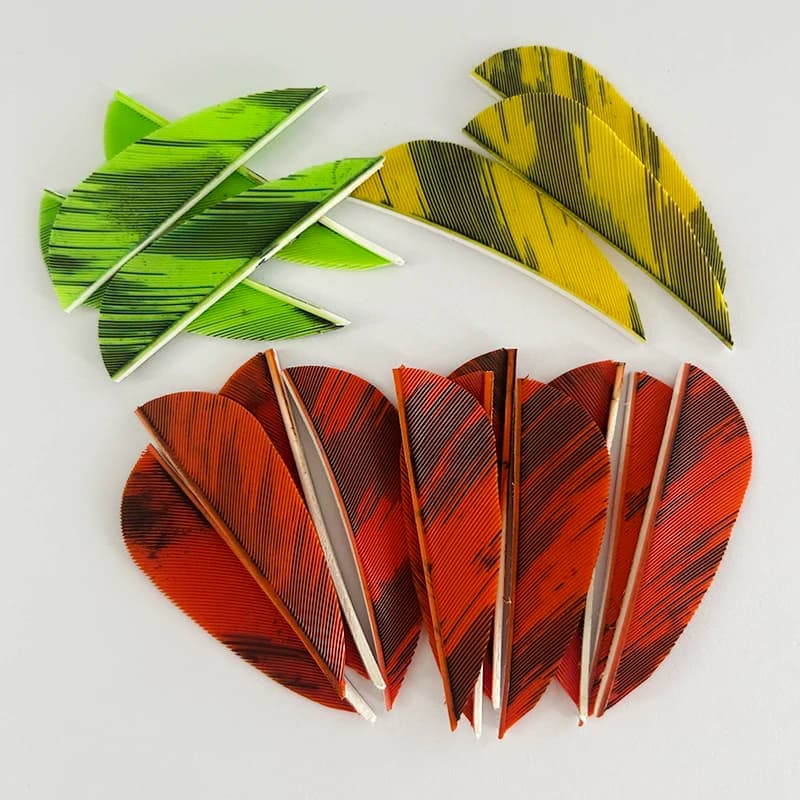 IBOUNFOX 50Pcs Archery Arrow Feathers 2inch Turkey Feathers Fletching Right Wing Parabolic Hunting Feathers Fletches Parts