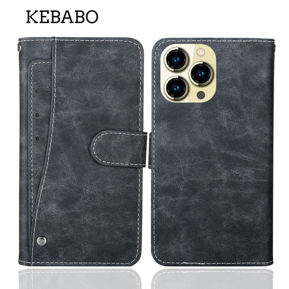 Portafoglio in pelle Oukitel C3 2025 Custodia da 6,52 pollici Moda Lusso Protettivo Personalizza Cover Telefono Stile libro vintage