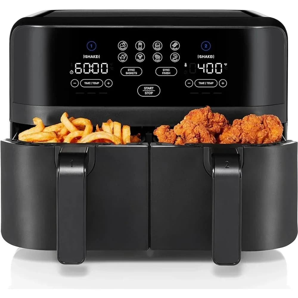 Hot SalesDual Air Fryer, Maximize The Healthiest Meals With Double Basket Capacity, One-Touch Digital