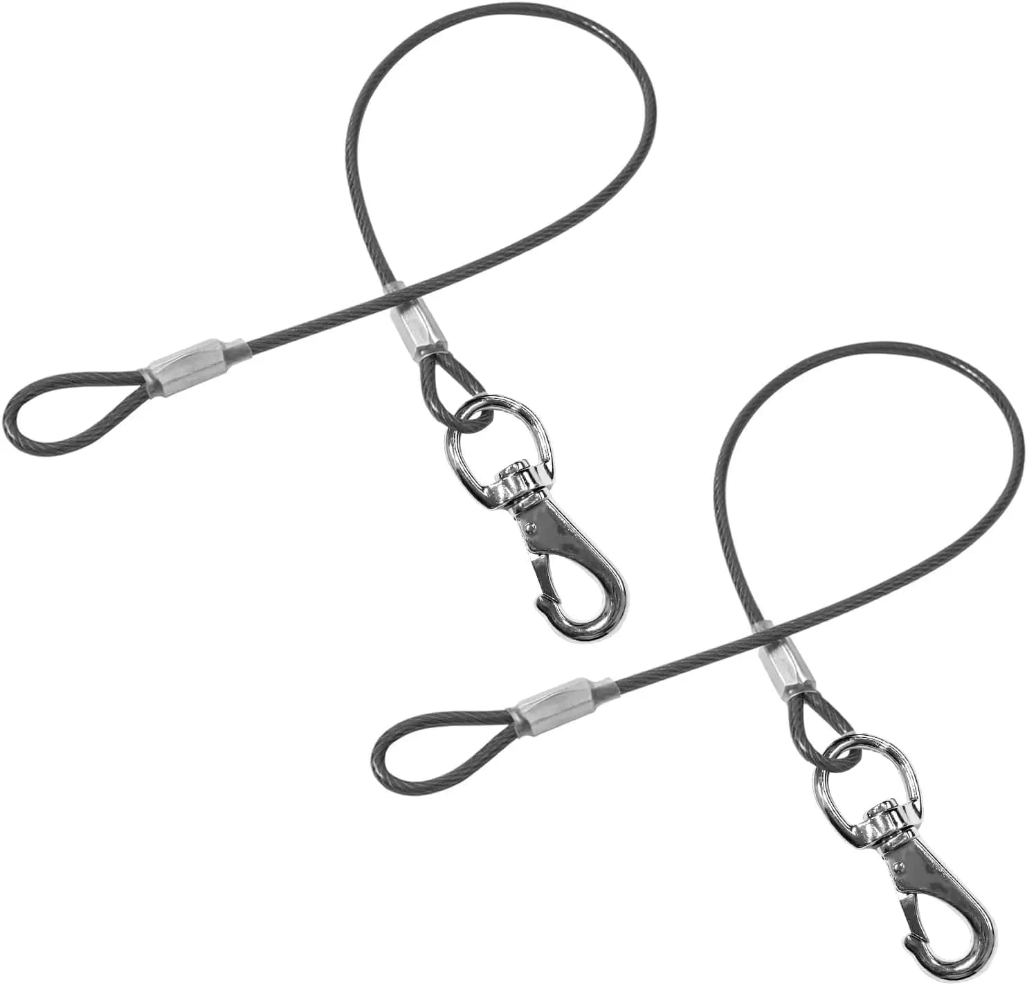 Guinzaglio per Cani in Metallo Anti-Morso, Confezione da 2, Anti-Groviglio per Cani Piccoli/Medi, Estensore Resistente per Collari e Pettorine (50cm)