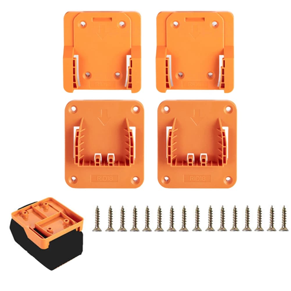 Yellow Plastic Battery And Tool Hanger For Ridgid For AEG 18V Drill Storage Rack Organizer Garage Workshop Accessories