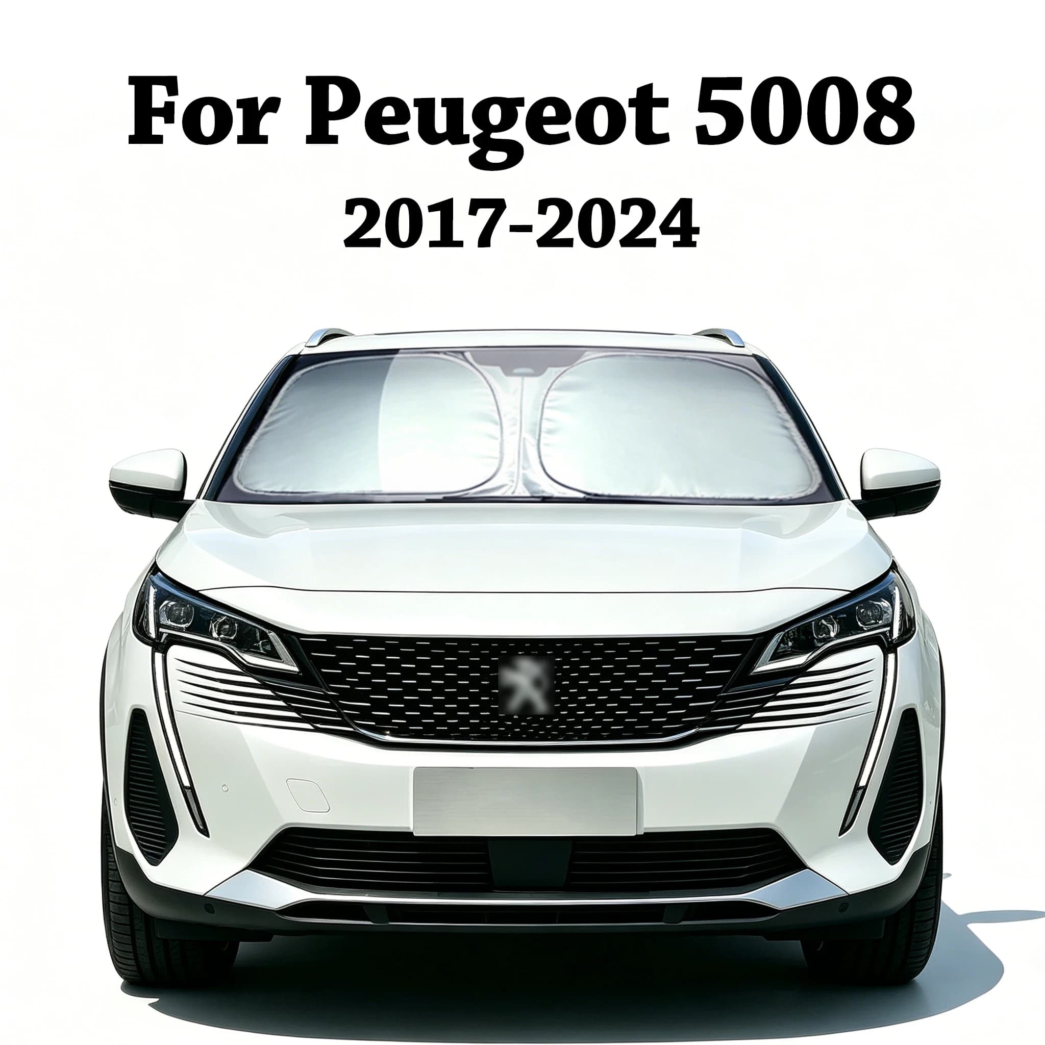 Car Windshield SunShade Auto Accessories Sun Shade Visor Foldable Anti-UV Lightproof Protect Privacy For Peugeot 5008 2017-2024