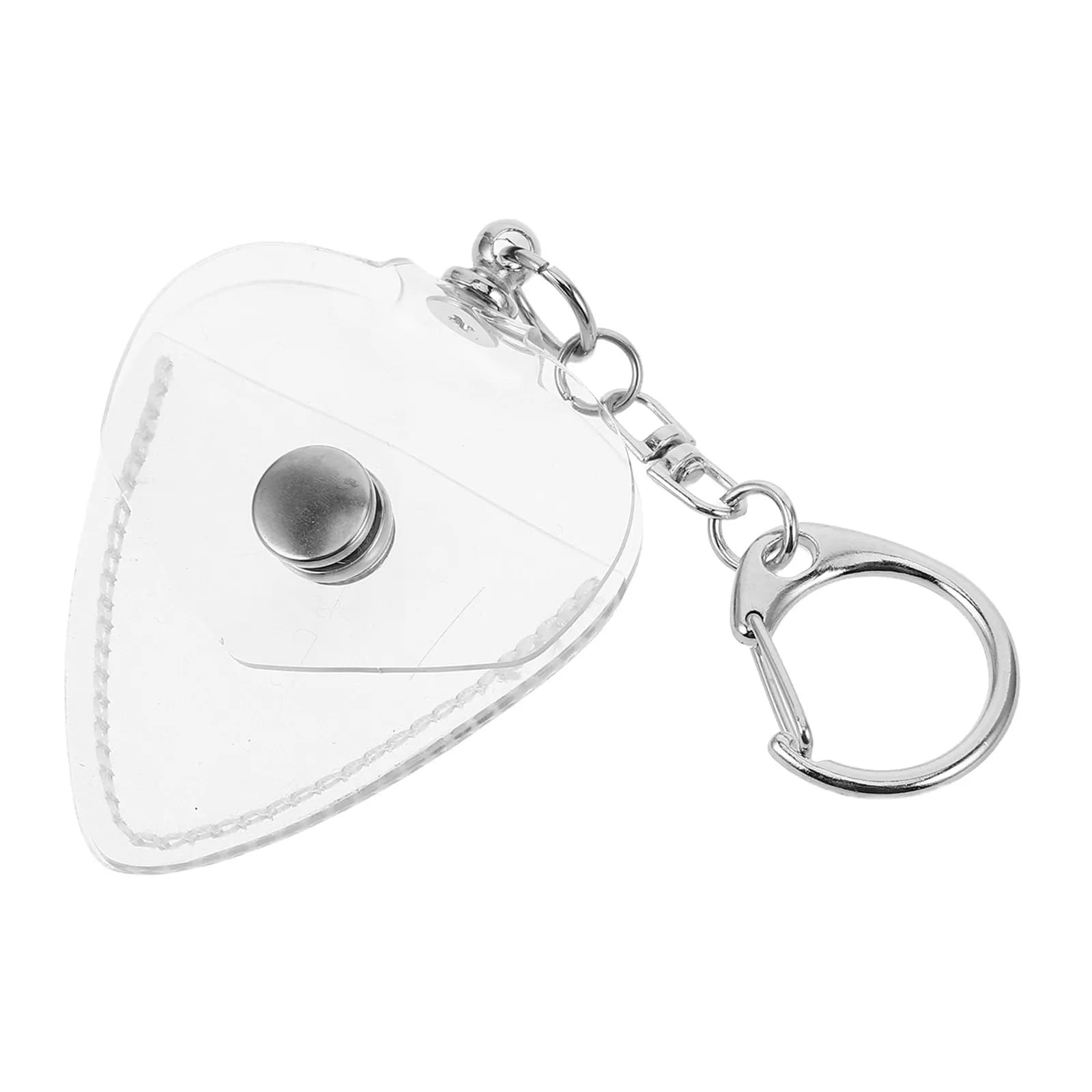 Porta plettri trasparente per chitarra, custodia portatile trasparente per plettri, portachiavi compatto e leggero per chitarristi, ideale per viaggi