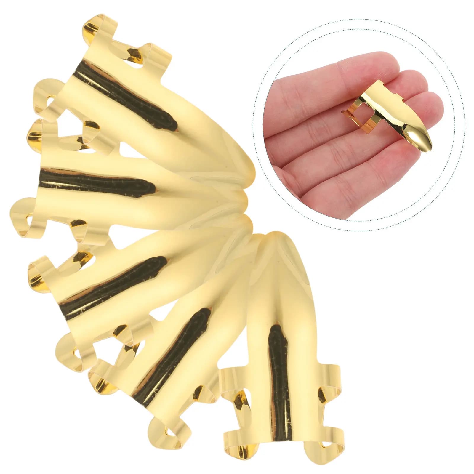 Set di 9 Plettri per Chitarra in Acciaio Inossidabile, Plettri in Metallo per Pollice per Strumenti Acustici, Basso ed Elettrici