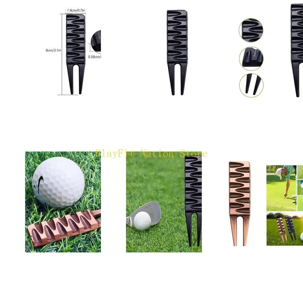 242F Forchetta da golf Putting Green Fork Aiuti alla formazione in lega zinco Golf Divot Strumento riparazione Golf Green