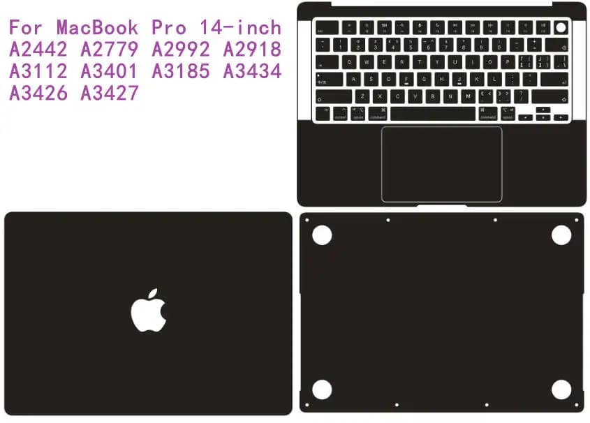 Adesivo in vinile pretagliato per laptop, skin per MacBook Pro 14 pollici A2779 A2992 A2918 A3112 A3401 A3185 A3434 A3426 A3427