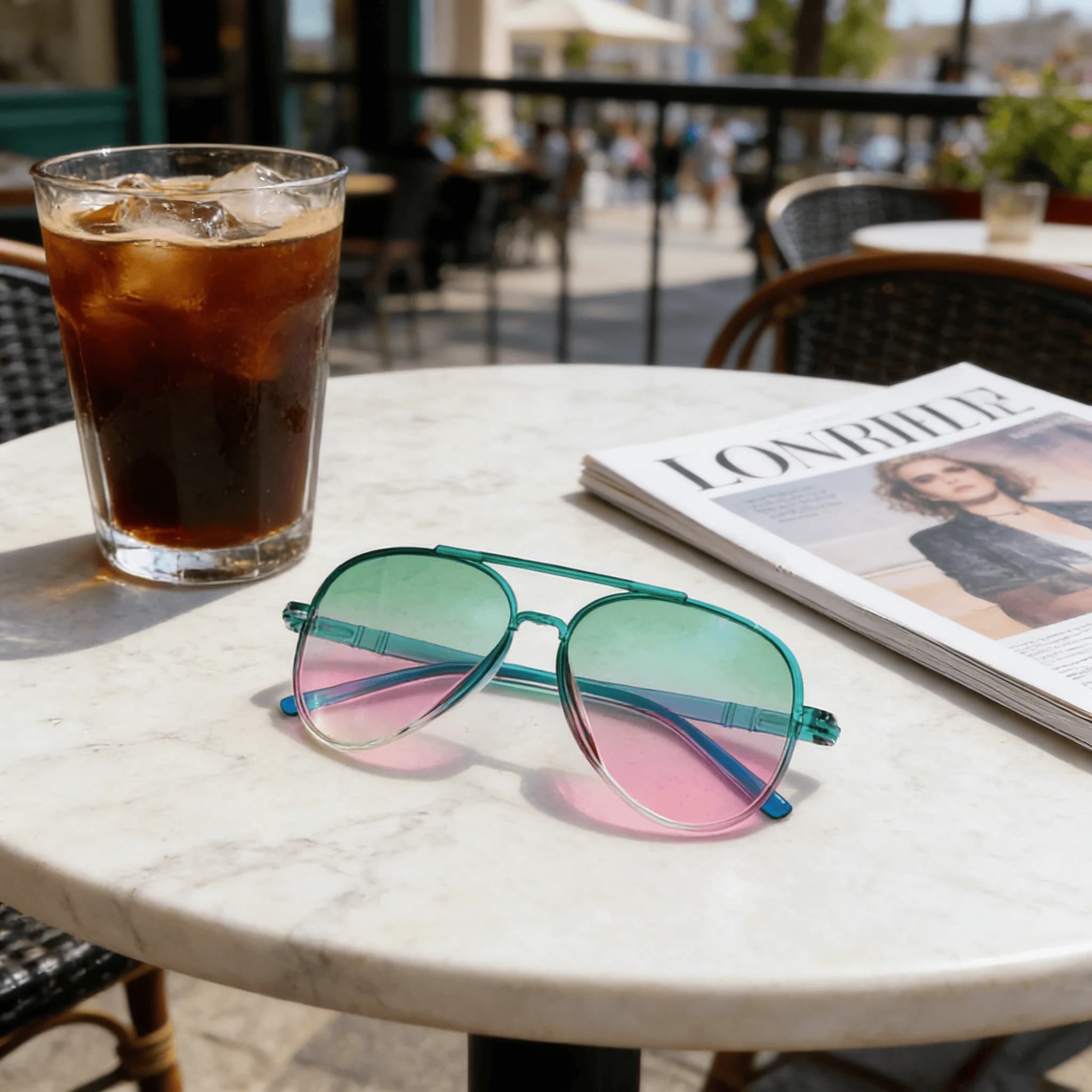 New Fashion Aviator Sunglasses Gradient Lens Modern Fashion Double Bridges Sun Glasses for Daily & Street Style