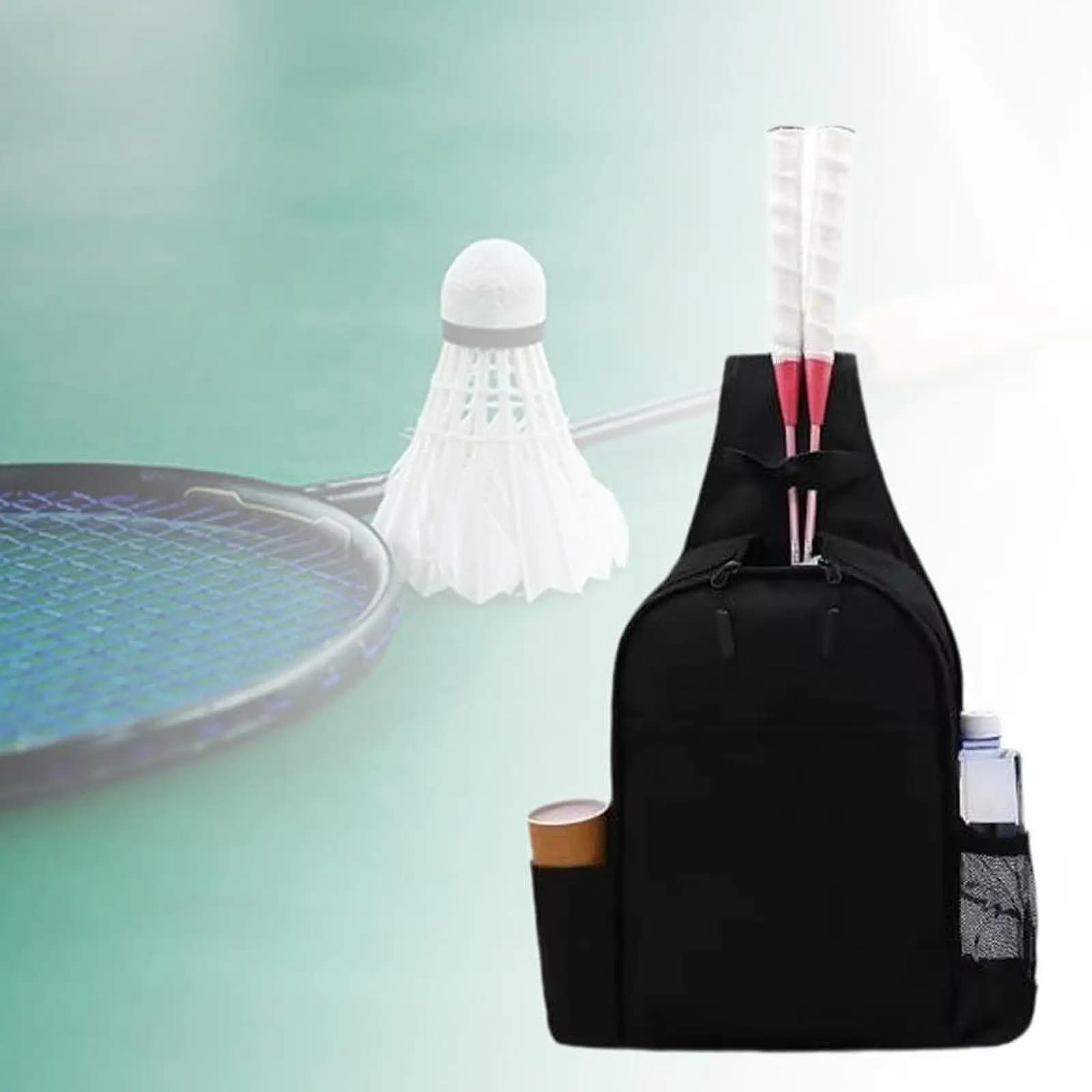 Tennis bag with storage options for badminton and squash equipment, suitable for all users