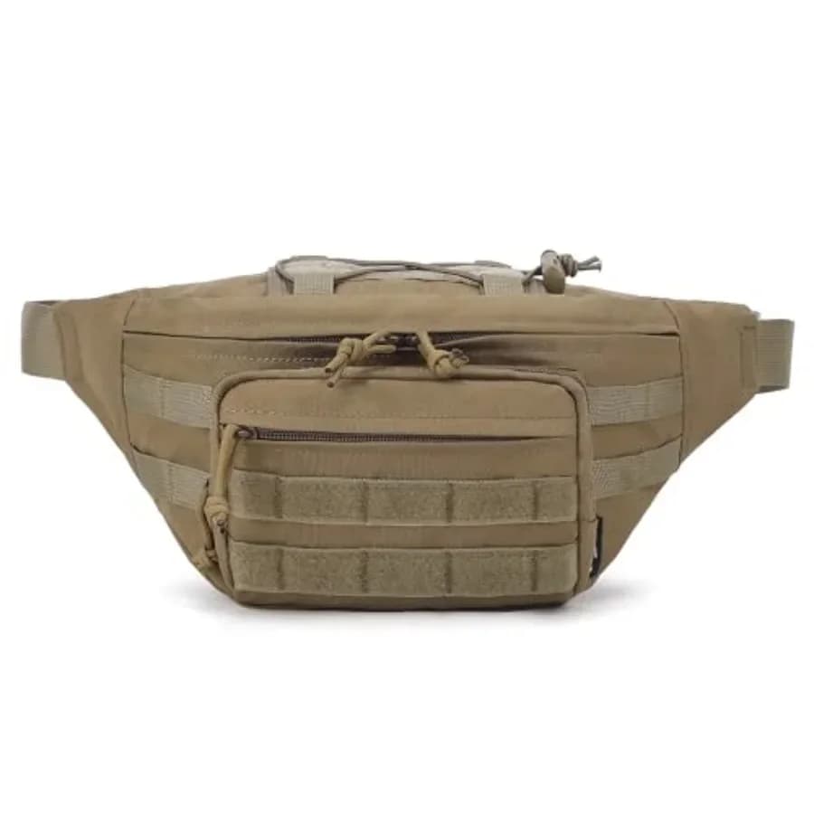 Marsupio Tattico da Uomo, Borsa a Tracolla Militare, Marsupio Utilitario per Viaggi all'Aperto, Escursionismo, Corsa, Passeggiate