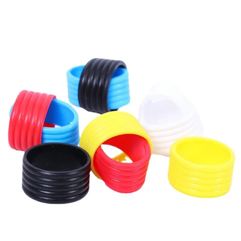 10PCS Silicone Tennis Rack Grip Rings Rack Anti-slip Elastic Rack for Badminton Squash Baseball Handle