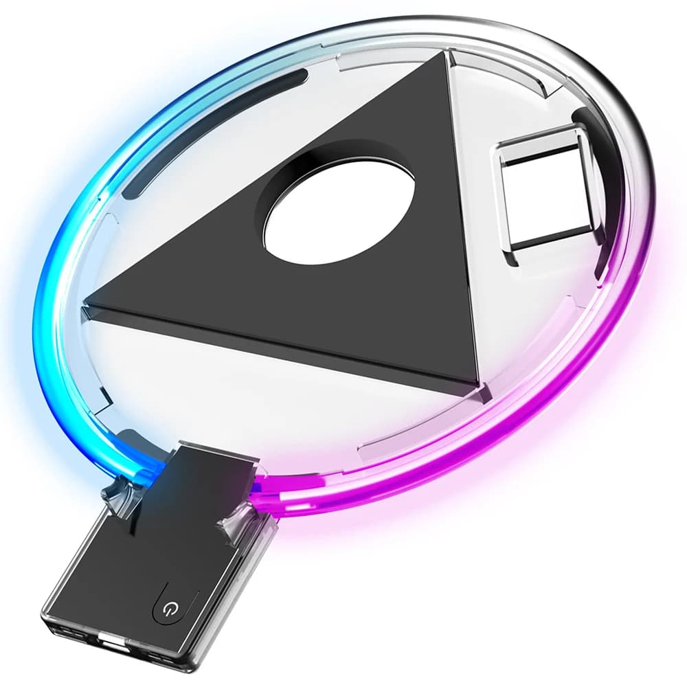 Supporto Verticale con Display RGB e Base LED per PS5, con Pad Antiscivolo per Accessori di Gioco