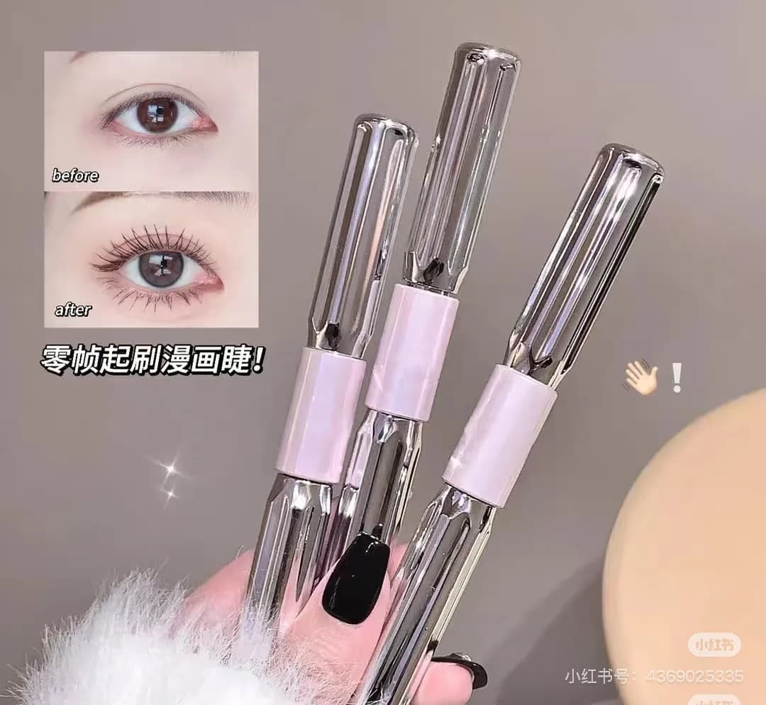 Mascara CENSTO a doppia punta, impermeabile, per ciglia lunghe e incurvate, con doppia estensione, colore nero.