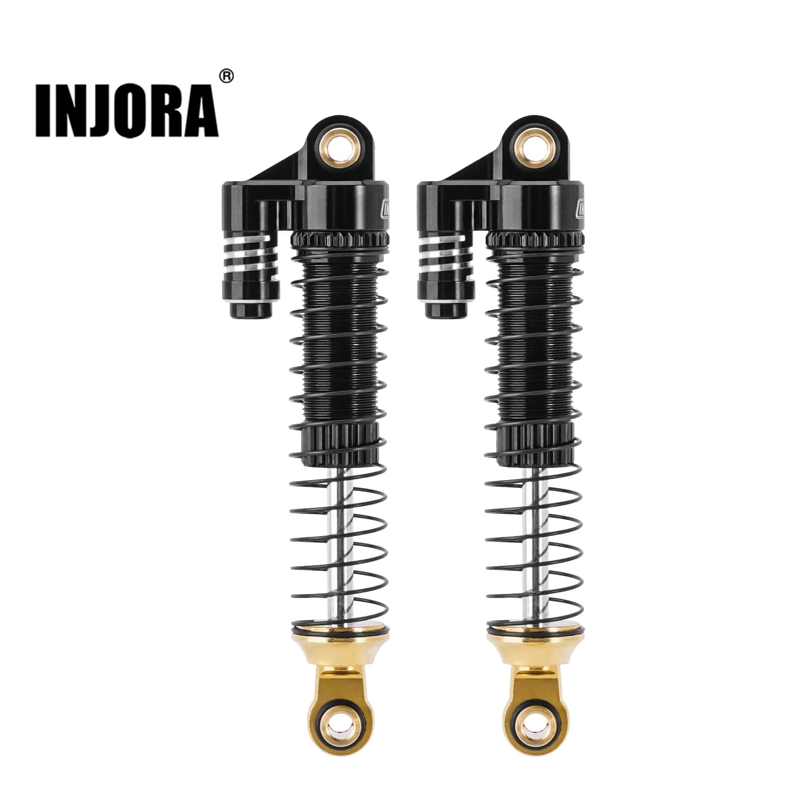 INJORA Ammortizzatore d'olio con filettatura lunga 59 mm in ottone e alluminio per aggiornamento 1/18 RC Crawler TRX4M (4M-63)