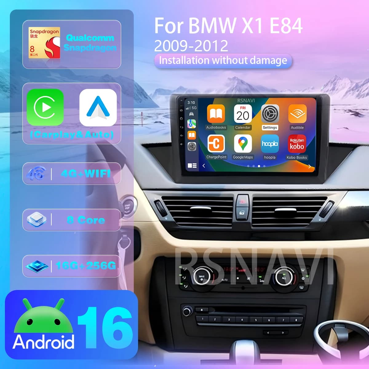 Wireless Carplay auto Android 16 per BMW R56 R60 MINI COOPER 2007 - 2014 Autoradio Navigazione Video Stereo Qualcomm WIFI+4G DPS