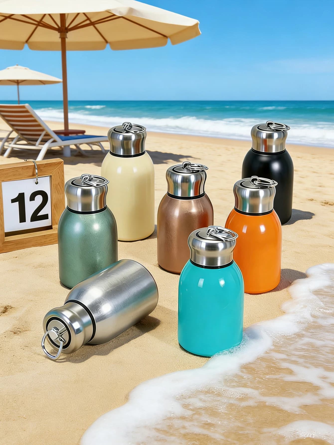 Bicchieri da vino a forma di uovo, thermos in acciaio inossidabile, tazze a forma di U con isolamento sottovuoto a doppio strato, tazze a tenuta stagna, vino rosso