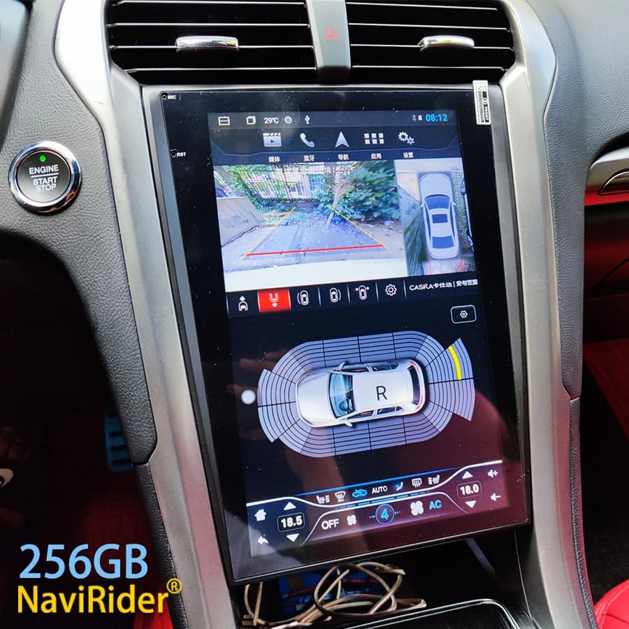 Touch Screen stile Tesla da 12.1 pollici per Ford Mondeo Fusion MK5 Android 13 autoradio lettore Video multimediale navigatore GPS 8G + 256G
