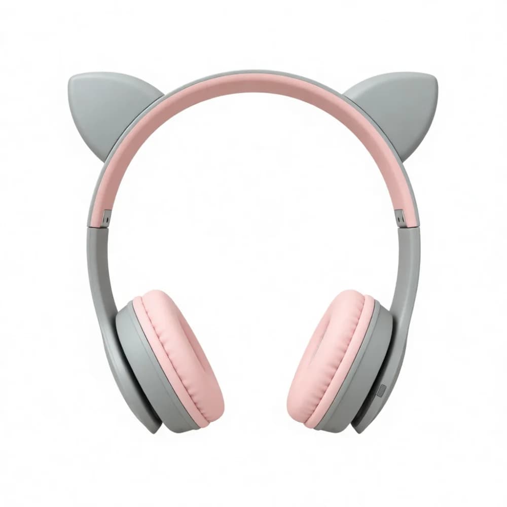 Cute P47M Cat Ear Bluetooth Headset Glowing Led Over Ear Wireless Headphones Stereo Gaming Music Headset For Youth