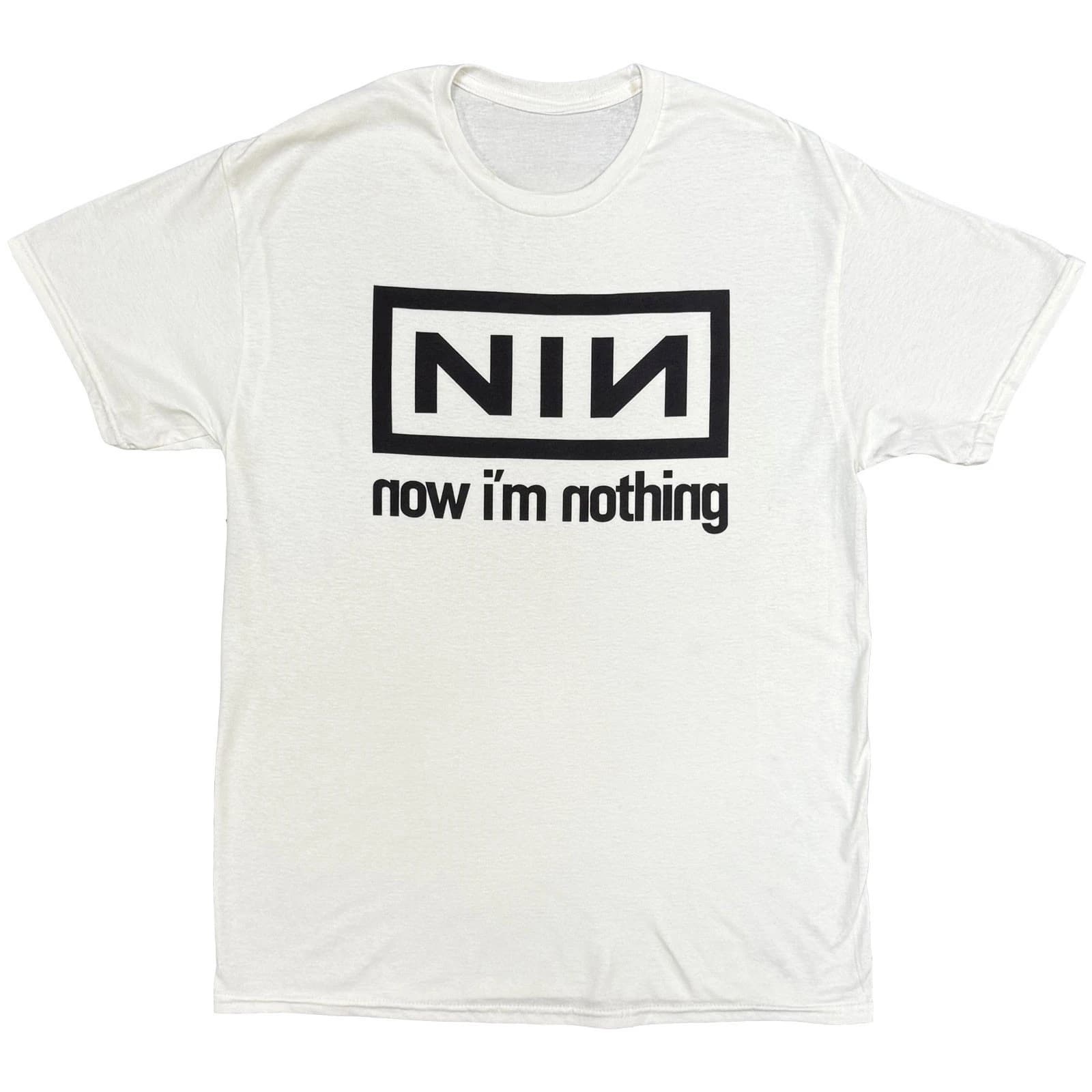 White Classic Logo Nine Inch Nails NIN Band T-Shirt Cotton Graphic Tee Men Women Summer Streetwear