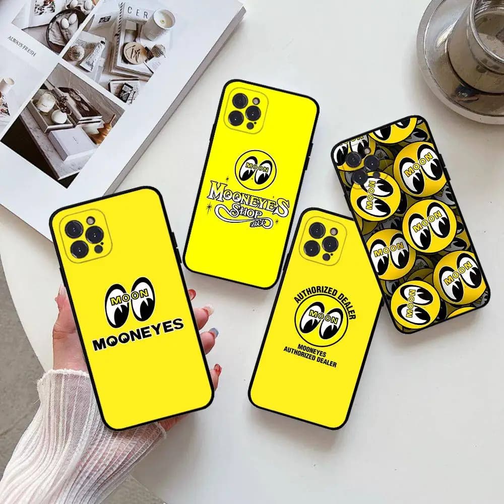 Mooneyes print phone case for IPhone 17 16 15 Plus X 14 11 12 13 Mini Pro Max mobile phone case
