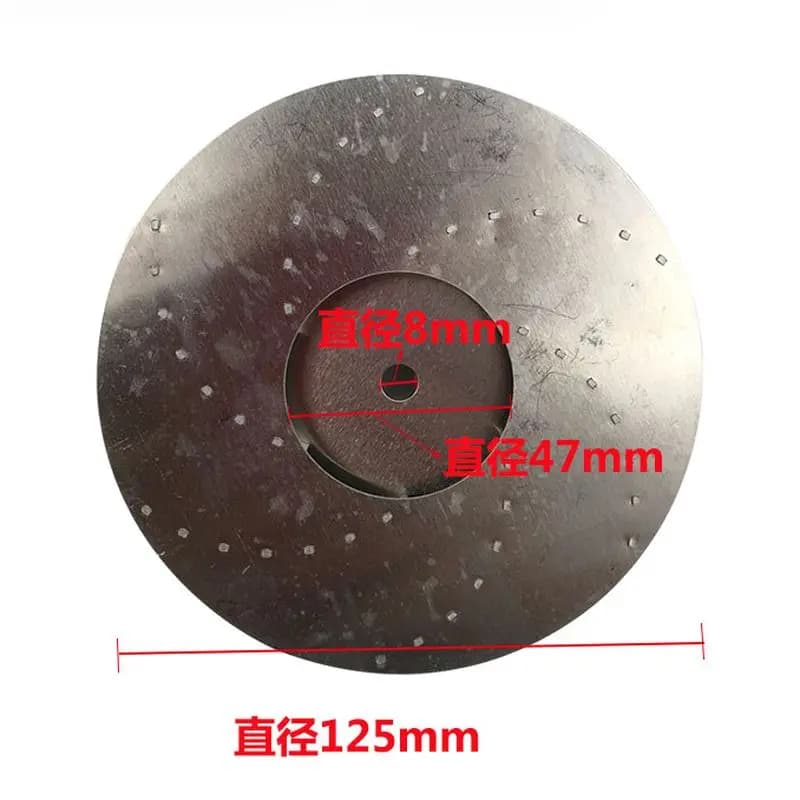 Ventola per Motore Aspirapolvere Diametro 125mm, Girante in Alluminio con Foro da 8mm, Pale per Motore Collettore di Polvere, Ruota a Vento