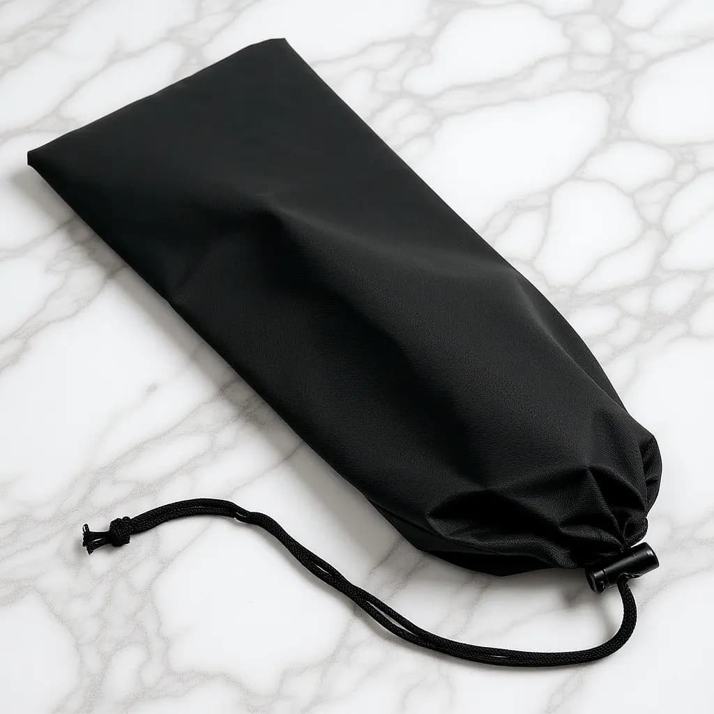 Mountaineering Folding Bag Black Lightweight Organizer for Trekking Pole Walking Stick Hiking Camping Travel Accessories