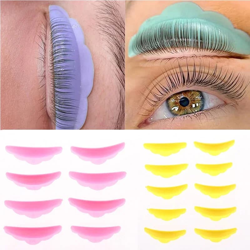 5 pairs of curl silicone curl eyelashes pad extension eyelashes permanent tools lifting kit multicolored accessories reusable
