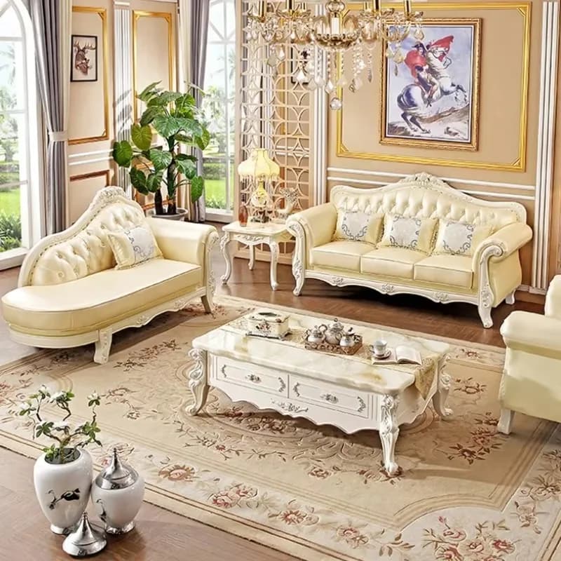 Divano moderno in legno Sedia Cuscino unico Puff di lusso Divani da soggiorno Poltrona reclinabile in pelle Nordic Canape Salon Mobili per la casa