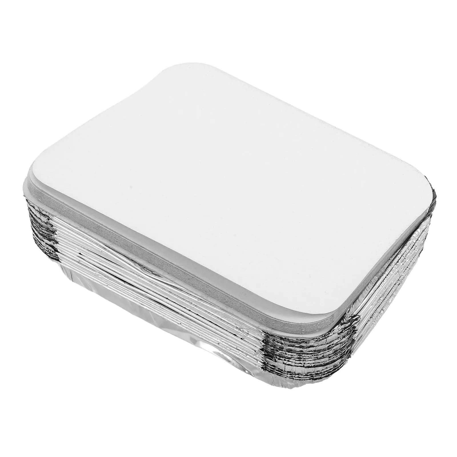 20Pcs Aluminum Foil Food Containers 9.1x7.1x1.2in 3 Compartment Lidded Divided Tray for Meal Prep Catering Takeout Food Storage