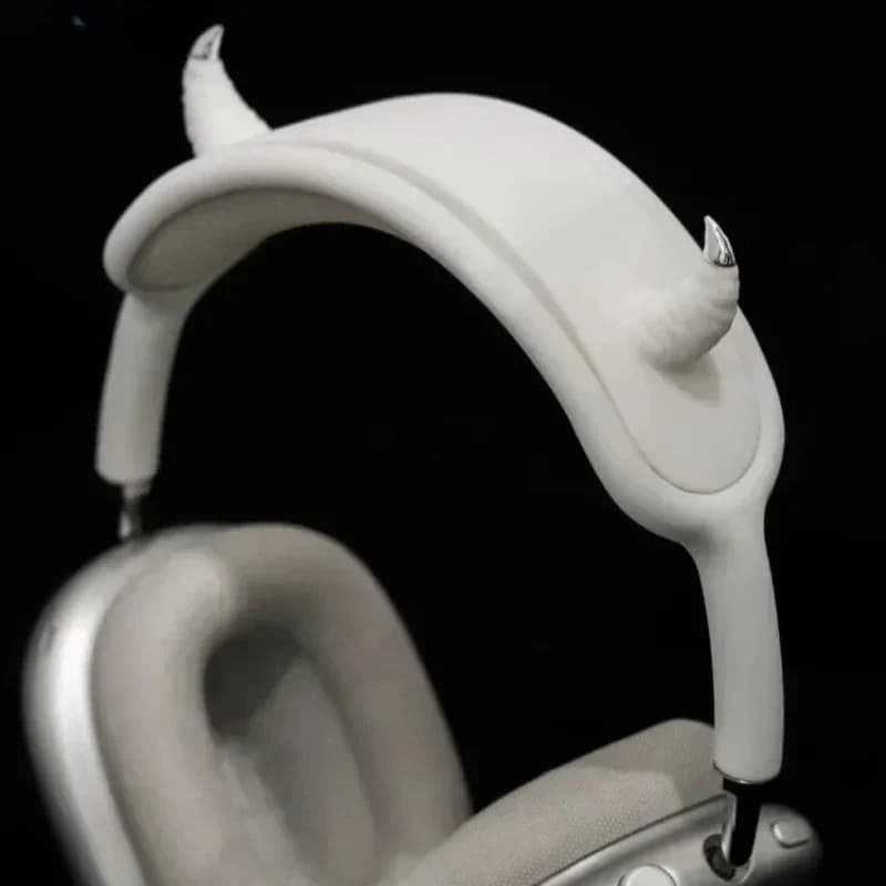 Corno del diavolo per Airpods Max Fascia per capelli Cover Decorazione personalizzata per auricolari Custodia per accessori per auricolari in silicone in resina per Airpods MaxY2k