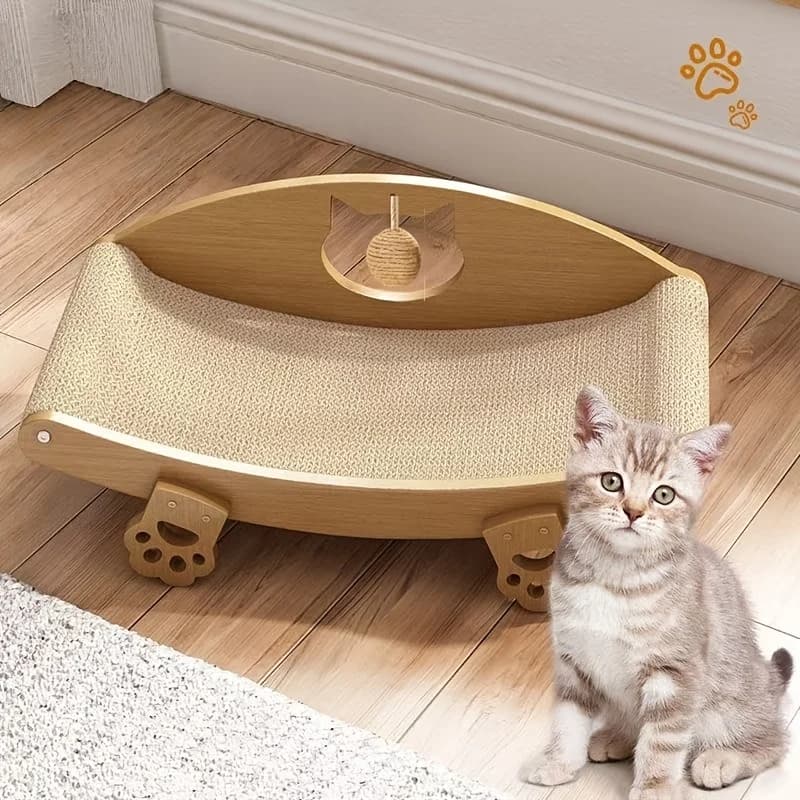 Giocattolo in sisal per gatti tre in uno reclinabile verticale + tiragraffi per gatti + smerigliatrice per artigli | Gatto grande spesso, resistente all'usura e non perdere