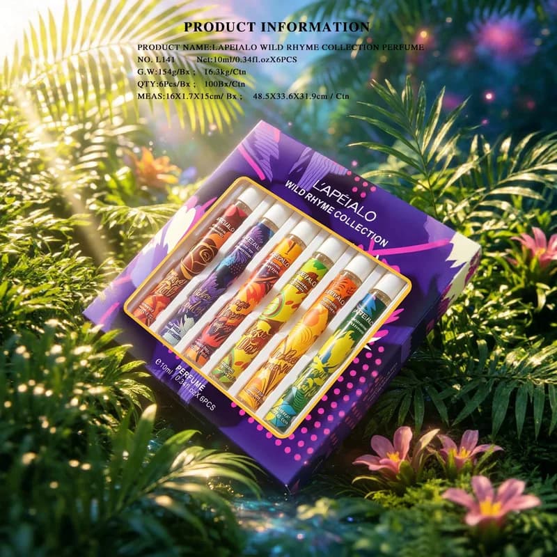 `6Pcs Gift Set Home Fabric Fragrance Spray Tropical Floral Scent Air Freshener Household Odor Eliminator For Room Wardrobe Car