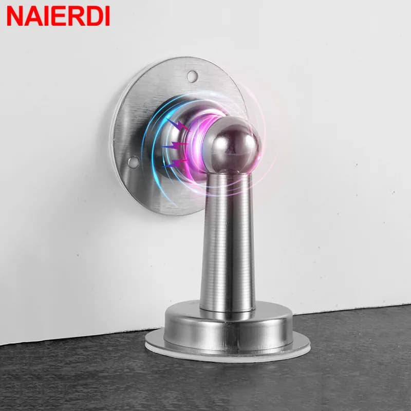 NAIERDI fermaporta magnetico 304 fermaporta in acciaio inox bagno resistente montaggio a parete porta antivento mobili