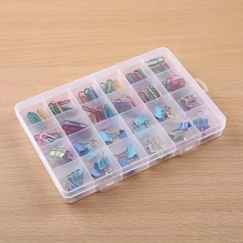 Plastic Storage Box Case Slot Pills Jewelry Beads Earring Case Organizer 24 grids Jewlery Box Large Capacity Square Transparent