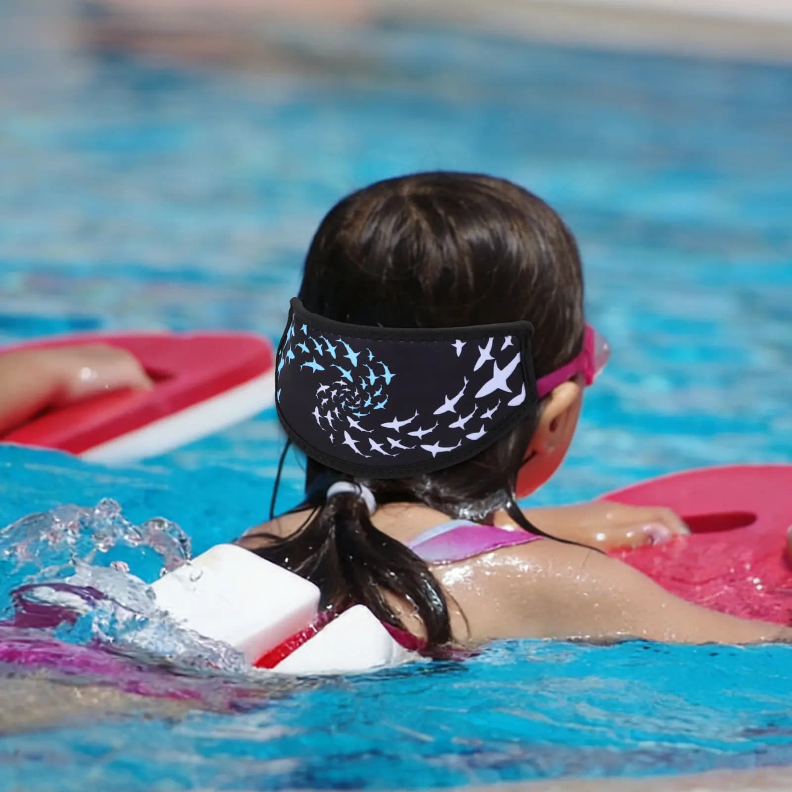 Maschera Subacquea a Doppio Strato con Copricapo Anti-Groviglio e Design Anti-Appannamento, Regolabile per Nuoto, Immersioni e Snorkeling