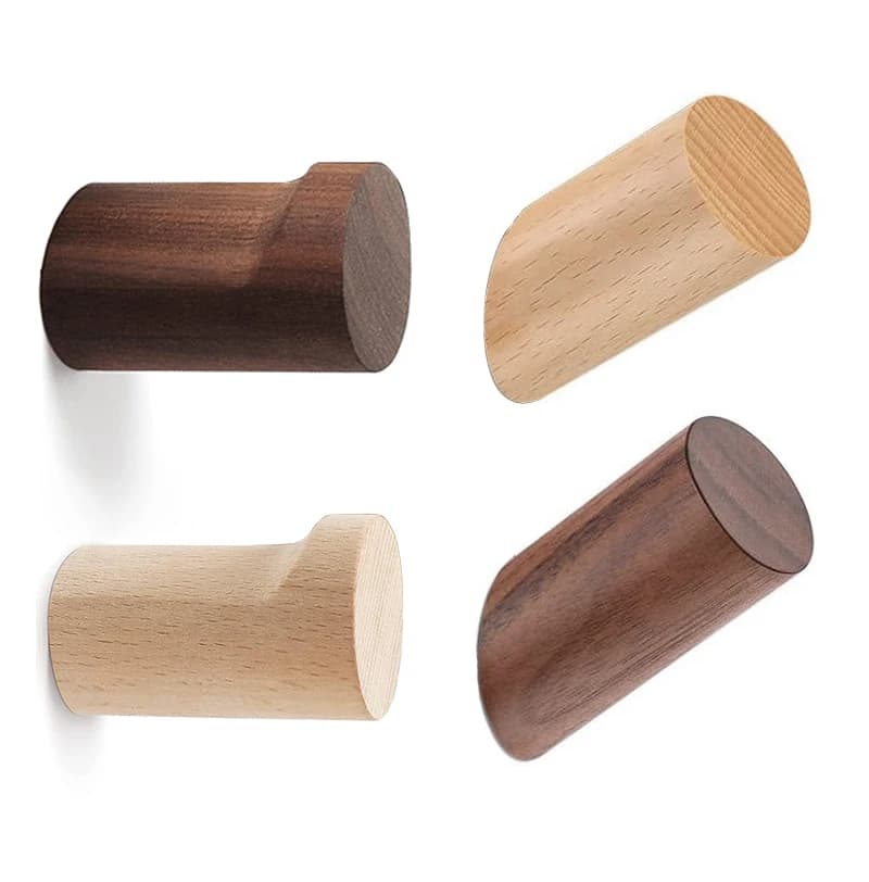 Wall wooden hangers hooks, hand made rustic hooks for hats, wall-resistant hangers for entrance, for hanging towels, clothes, bags