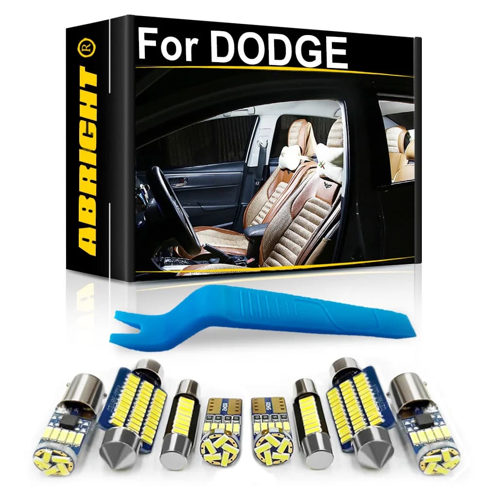 ABRIGHT Luce LED per interni auto per DODGE Avenger Caliber Grand Caravan Challenger Charger Dakota Dart Durango Accessori Canbus