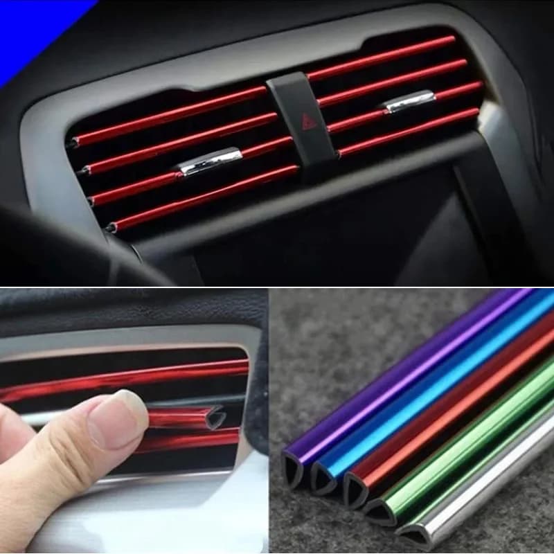 10 Pcs Car Air Vent griglia decorazione Trim Sticker U Style condizionatore d'aria presa decorazione striscia decorazione auto