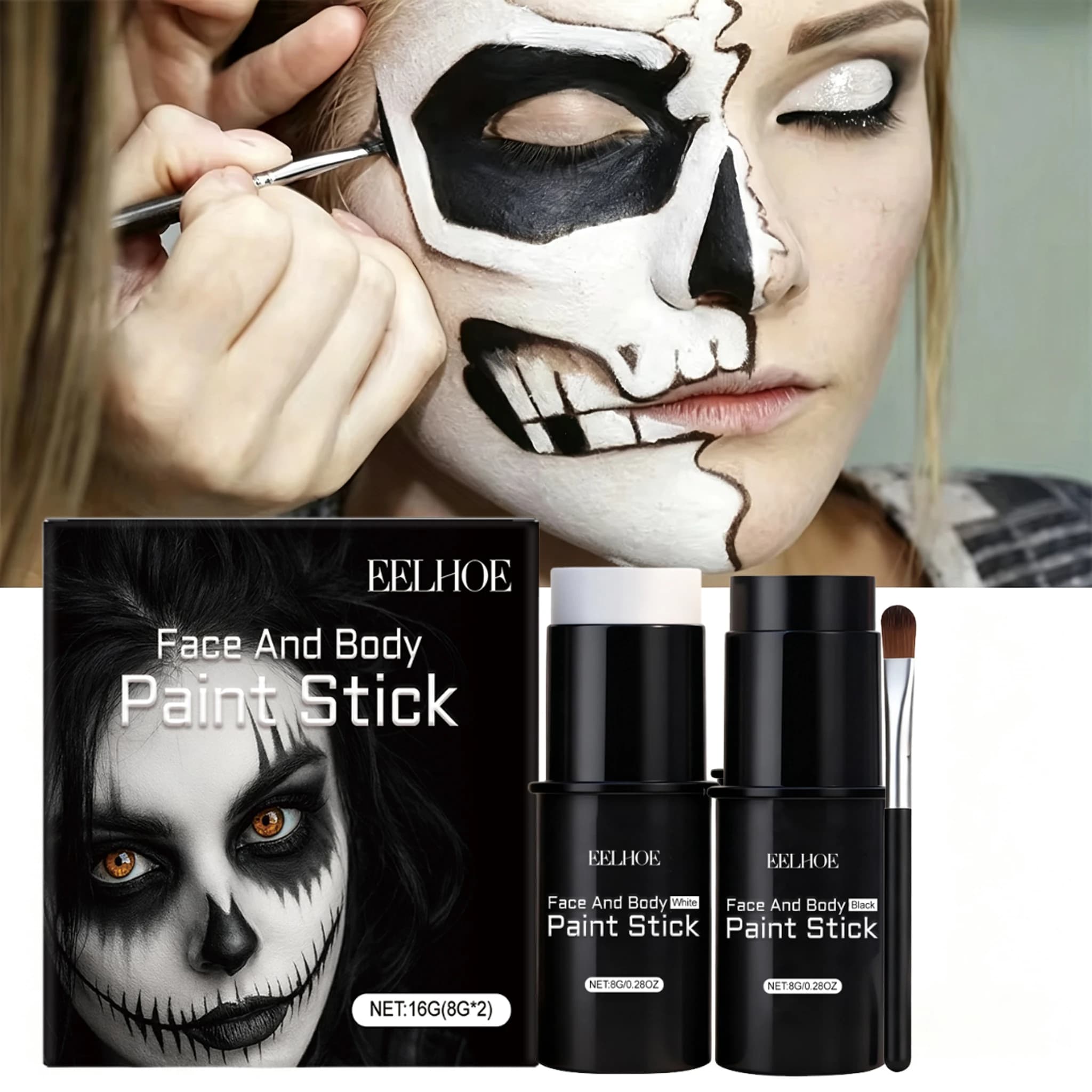 Pro Face Body Paint Oil Stick Set Non Toxic Safe Tattoo Facepaint for Halloween SFX Party Cosplay Costumes Makeup Painting Kit