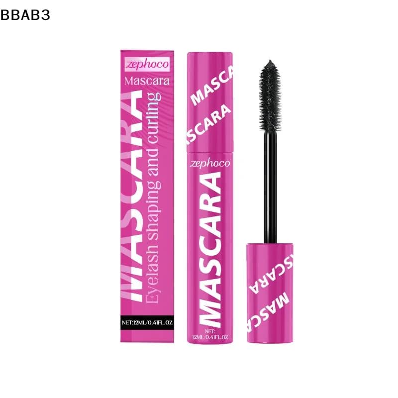 【B】Mascara Nero a Lunga Durata, Volumizzante e Allungante, Impermeabile, Anti-sbavature, Asciugatura Rapida, Senza Grumi, per Styling e Incurvatura Intensa