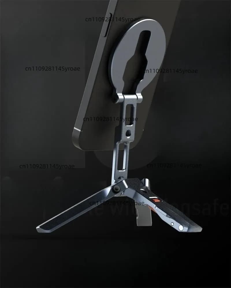 Magnetic Foldable Phone Tripod Stand With Arca‑Swiss 1/4'' Cold Shoe Mount Travel Peripheral Component