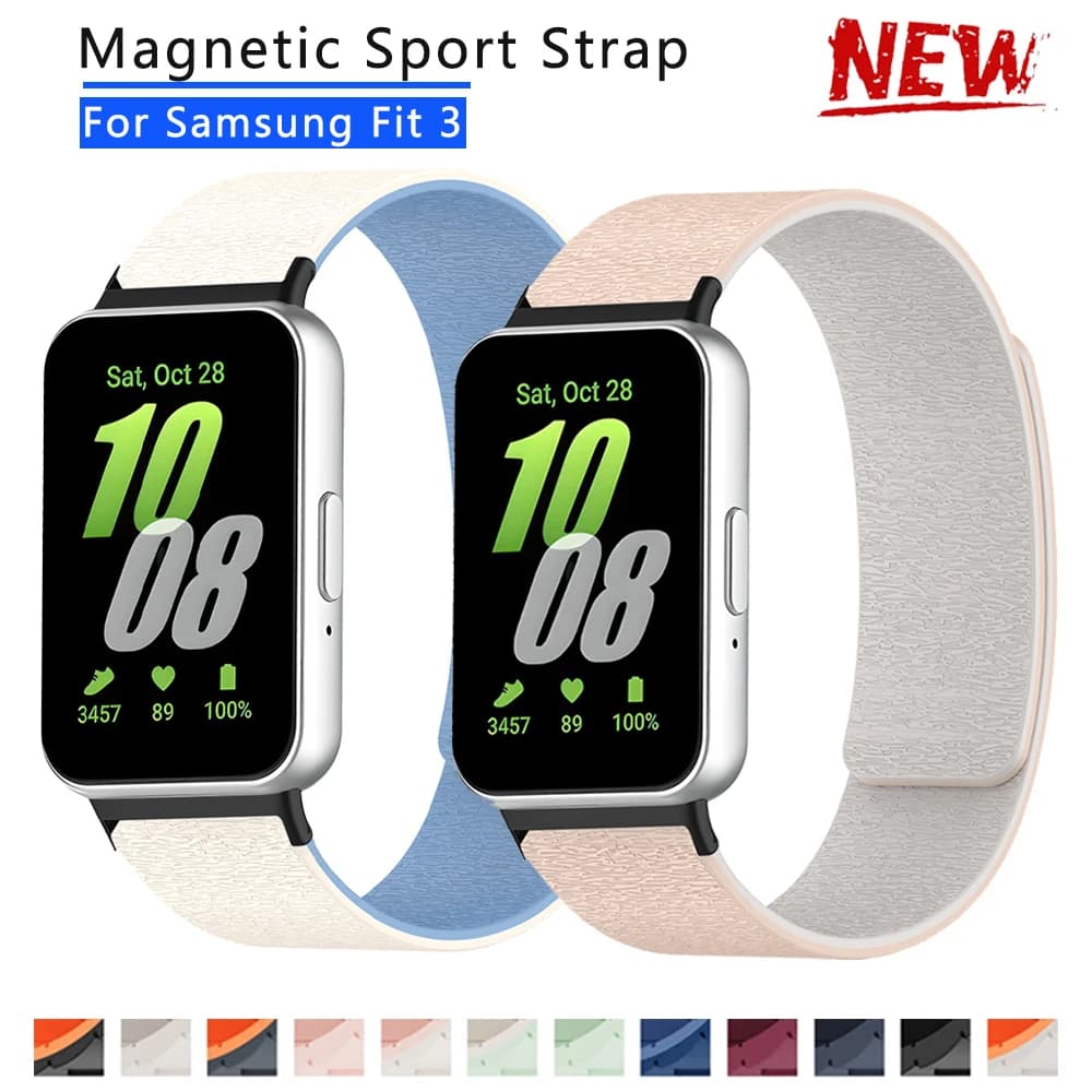 Nuovo cinturino in silicone bicolore per Samsung Galaxy Watch Fit 3 cinturino magnetico Galaxy Watch Fit 3 Smartwatch cinturino in silicone magnetico