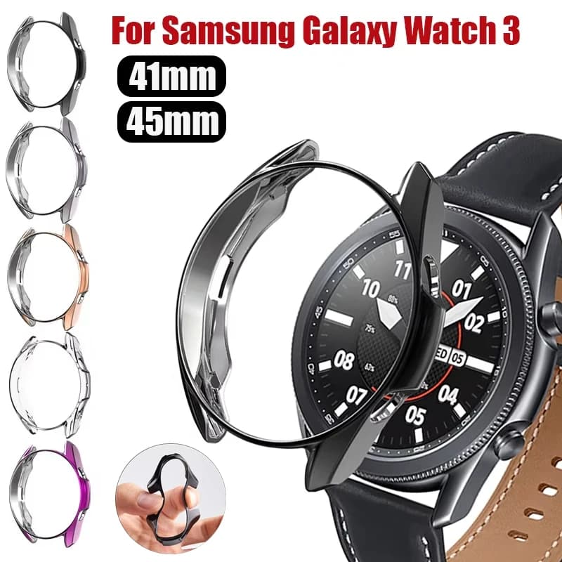 Per Samsung Galaxy Watch 3 41mm 45mm Custodia protettiva per schermo cavo paraurti Custodie morbide in TPU Accessori Shell per Samsung Galaxy 3