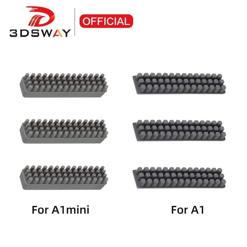Ugello tergicristallo Spazzole in silicone Strumento di pulizia Tergicristallo montato focolaio per Bambu Lab A1/A1 Mini ugelli Tergicristallo Accessori per stampante 3D