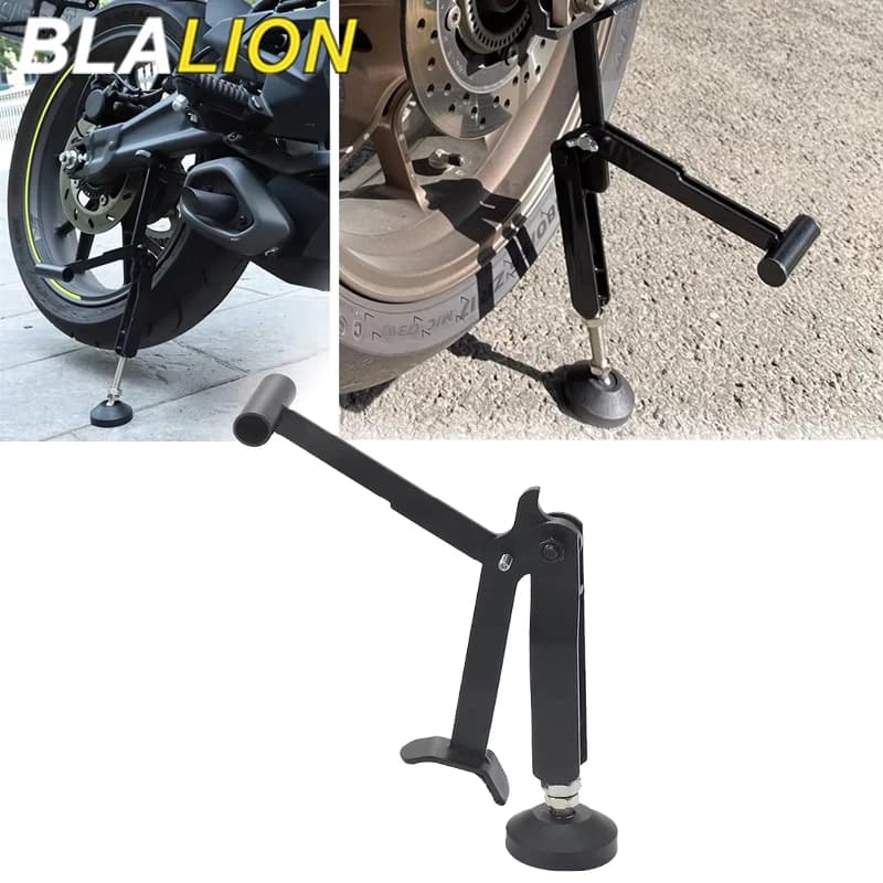BLALION Supporto per moto Telaio di supporto per sollevatore ruota per risparmiare manodopera Supporto per sollevamento pesante pieghevole Telaio per gru stabile per la maggior parte delle bici da cross