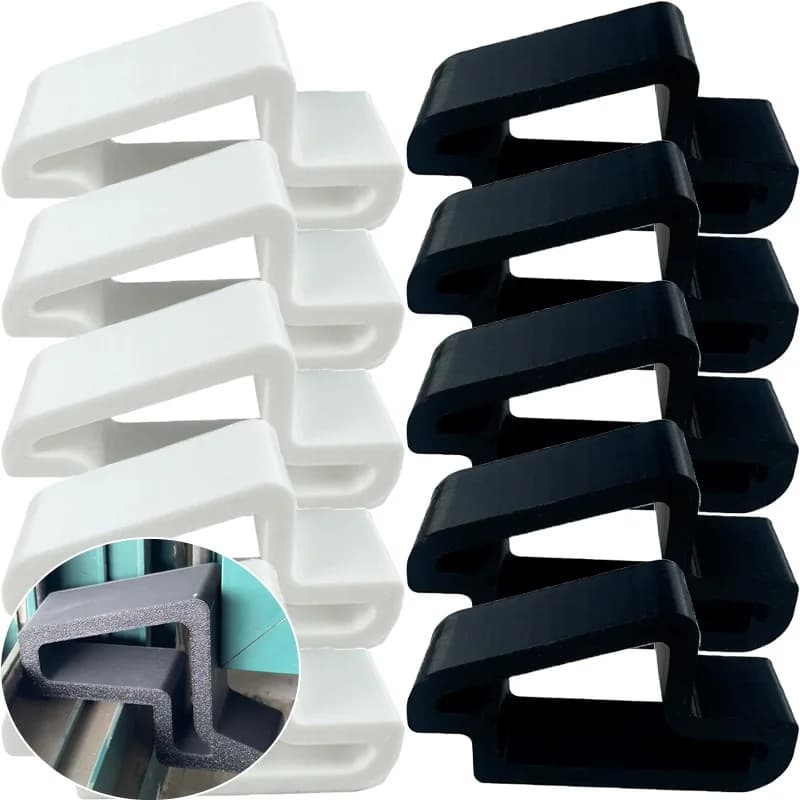 1/4pcs Multi-Functional Door Stopper with Track Lock Anti-Slip Window Reusable Shock Absorbent Block Home Bedroom Balcony