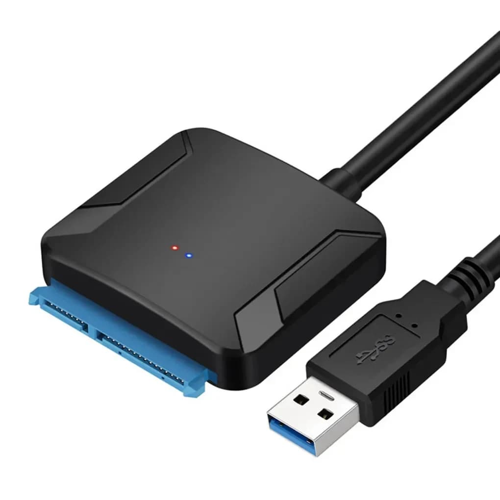 USB 3.0 to SATA Adapter SATA Cable for 3.5/2.5 Inch SSD HDD SATA III Hard Drive Disk Support UASP with External 12V/2A Power
