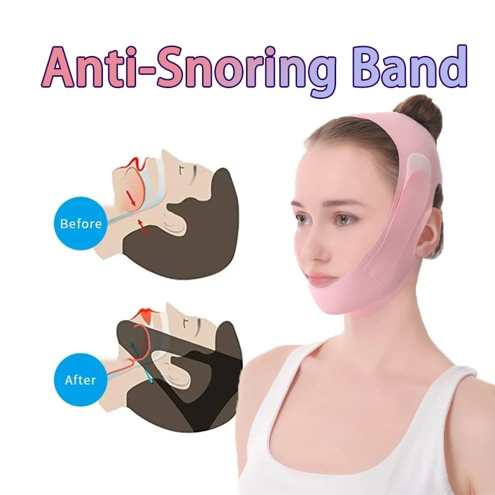 Fascia antirussamento per lifting facciale a forma di V Bocca aperta Respirazione correttiva Antirughe Cinghia Cura della pelle Strumenti di bellezza Shaper Mento facciale